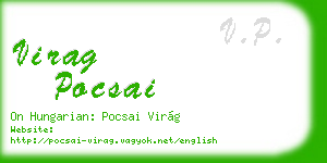 virag pocsai business card