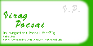 virag pocsai business card